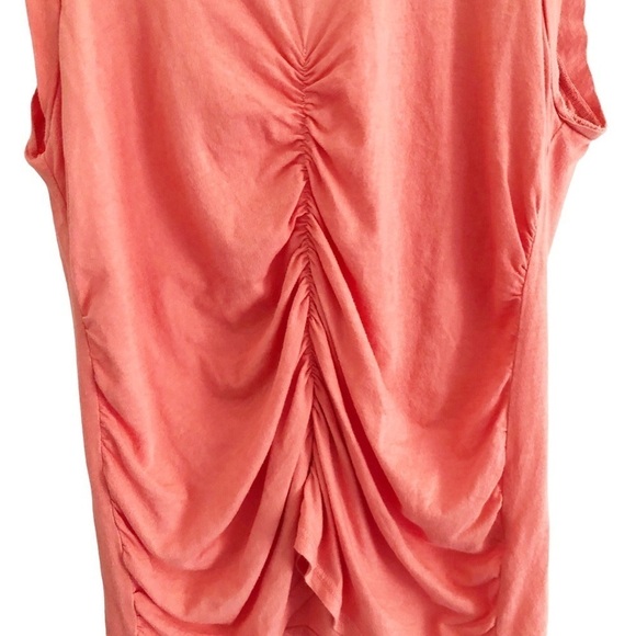 LAmade Tank Top Naomi Shirred Front Orange Small - Picture 4 of 14